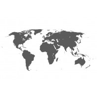 Vlies fotobehang Wereldkaart grijs