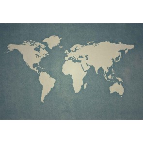 Vlies fotobehang Kaart van de wereld