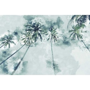 Vlies fotobehang Palmbomen aquarel